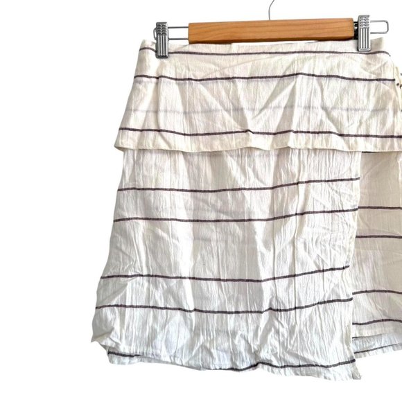 ZULU & ZEPHYR FLOWY BEACHY CREAM STRAPLESS STRIPED BOHO TOP WOMENS SIZE XS - Picture 3 of 6